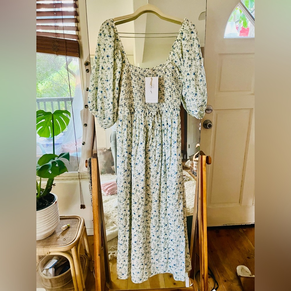 Christy Dawn Katrina dress, size large, sea spray, new with tags $298